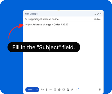 Screenshot showing subject line field